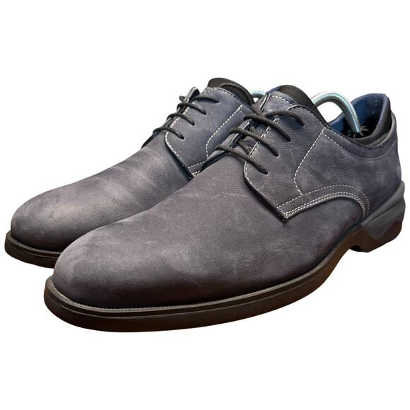 JOHNSTON & MURPHY XC4 Elkins Plain Toe Men's 10M Dual Width Navy Suede Shoes - Picture 2 of 13